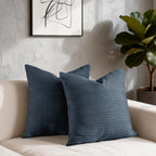 26x26 Pillow Covers Set of 2 Khaki Euro Shams Boho Decorative Throw Pillow Covers Cotton Large Square Pillowcase for Couch Bed