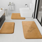 HUXMEYSON Bathroom Rugs Sets 3 Piece, Non-Slip & Quick Dry Bath Mat Set, Ultra Soft Velvet Bath Rugs for Bathroom, Toilet and Shower Floor, Grey Green