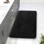 Clara Clark 3 Piece Bathroom Rugs Bath Mat Set, Velvet Memory Foam Bath Mats for Bathroom - Non-Slip, PVC Backing Bath Rugs, Washable - Dries Quickly, Grey