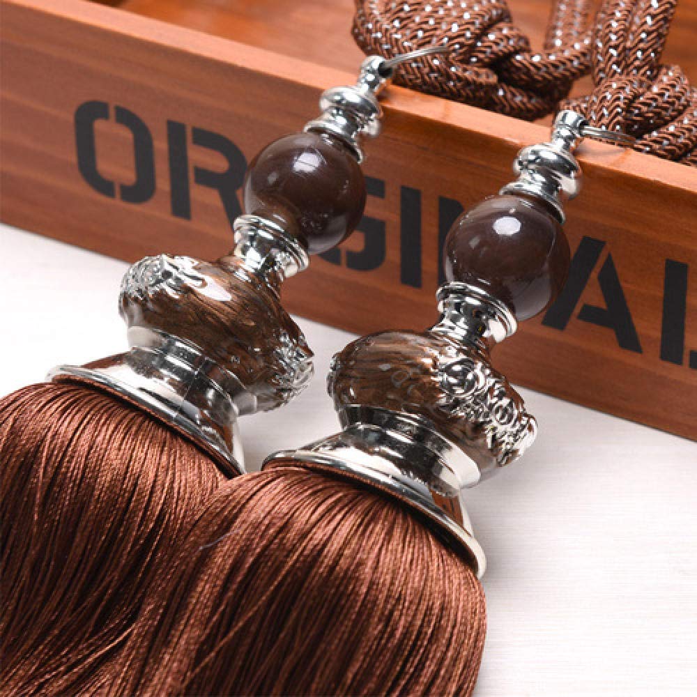 Curtain tie Backs,Curtain holdbacks, Tieback Tassel Curtains 2Pcs Black Curtain Hanging Ball Curtains Tassels Curtain Tiebacks Bandages Brushes Curtain Accessories/7 (Color : 7)