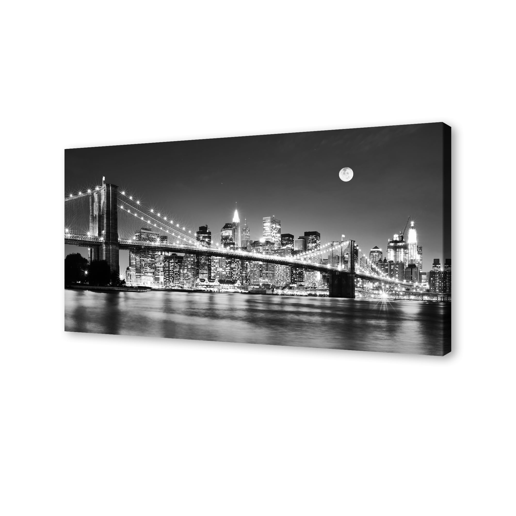 Baisuart S02250 Canvas Prints Wall Art Beach Sunset Ocean Waves Nature Pictures Stretched Canvas Wooden Framed for living Room Bedroom and Office