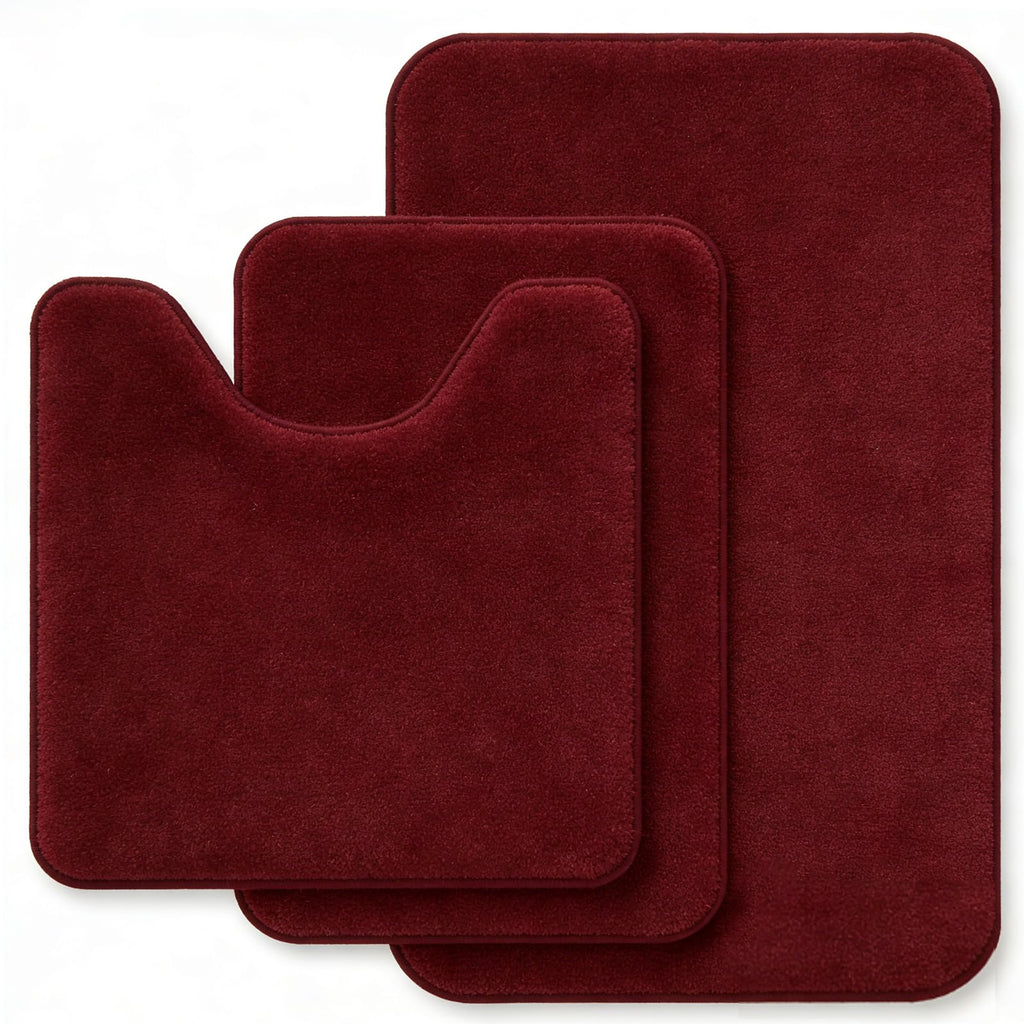 RUN HELIX Bathroom Rugs Sets 3 Piece, Soft Absorbent Memory Foam Bath Mats Set, Dry Fast Bath Mat, Machine Washable Bath Rug Set for Bathroom （Forest Green）