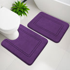 YIHOUSE Memory Foam Bath Mat Set, Bathroom Rugs Sets 3 Pieces, Non Slip Bath Mats for Bathroom, Super Soft and Water Absorbent Bath Rug Set, Machine Washable U Shape Toilet Rug,Beige