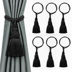 6 Pack Curtain Tie Backs Rope Tassels for Curtains Drape tiebacks Handmade Outdoor Home and Outdoor Decorative (Mix Blue, 6p)