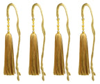 DÉCOPRO Contemporary Small Beaded Tassel Tieback with elaborately Handcrafted Seed Bead Design Tassel Length 7 1/2" (19cm) 27" Spread (68.5cm) # TBC075 Tan Beige #814 (Light Tan Beige) Pack of 4