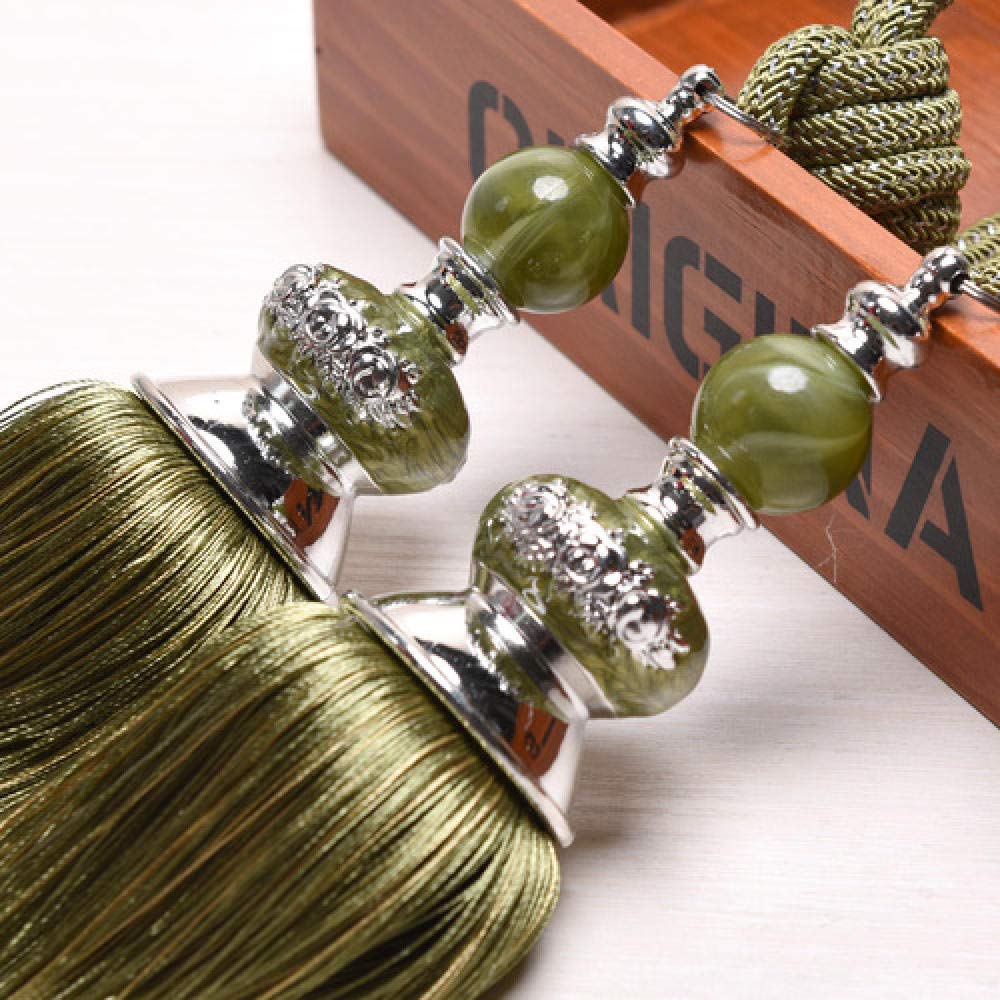 Curtain tie Backs,Curtain holdbacks, Tieback Tassel Curtains 2Pcs Black Curtain Hanging Ball Curtains Tassels Curtain Tiebacks Bandages Brushes Curtain Accessories/7 (Color : 7)