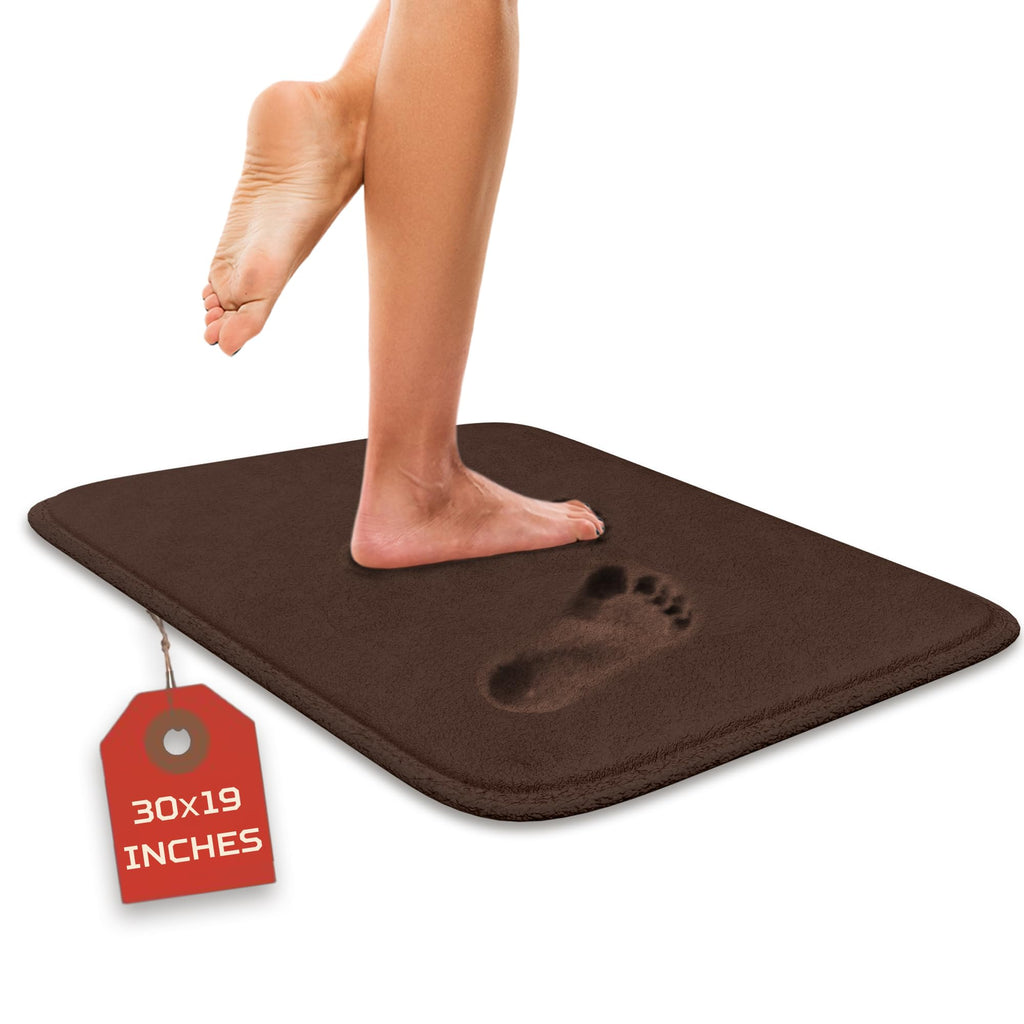 5-Piece Bathroom Rug Set - Memory Foam Bath Mats, Non-Slip, Ultra-Soft, Water Absorbent, Machine Washable Bathroom Rugs - Beige