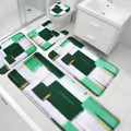 XLHOMO Orange Memory Foam Bathroom Rug Sets 5 Piece, Absorbent Non-Slip Bath Mat with Toilet Lid Cover for Bathroom, Extra Thick Water Absorbent Orange Bath Rugs for Tub, Toilet and Floor