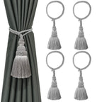 6 Pack Curtain Tie Backs Rope Tassels for Curtains Drape tiebacks Handmade Outdoor Home and Outdoor Decorative (Mix Blue, 6p)