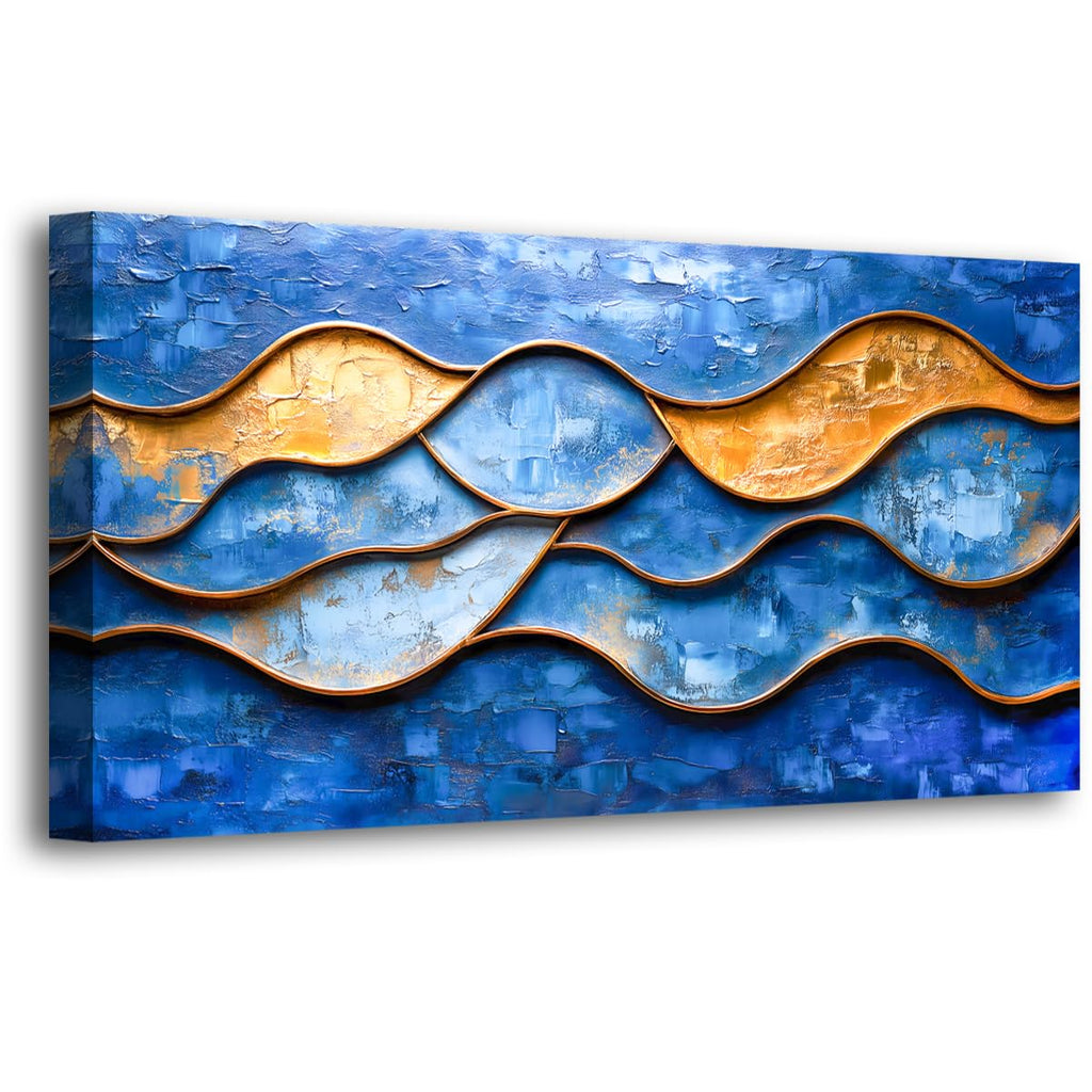 Earthy Texture Picture Print Canvas Wall Art Living Room Dining Room Office Study Bedroom Wall Decor Earthy Texture Landscape Abstract Wall Art Prints Modern Golden Brown Landscape Artwork - 20x40 in