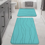 YIHOUSE Memory Foam Grey Bathroom Rug Sets 5 Piece, Ultra Absorbent Bath Mat for Bathroom - Non-Slip Machine Washable & Dry Quickly, 5 Piece Bathroom Mat Set, Dark Grey