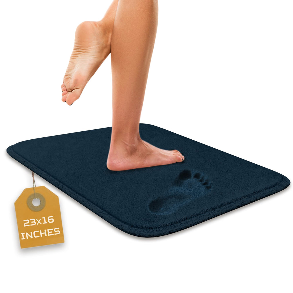 5-Piece Bathroom Rug Set - Memory Foam Bath Mats, Non-Slip, Ultra-Soft, Water Absorbent, Machine Washable Bathroom Rugs - Beige