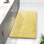 Clara Clark 3 Piece Bathroom Rugs Bath Mat Set, Velvet Memory Foam Bath Mats for Bathroom - Non-Slip, PVC Backing Bath Rugs, Washable - Dries Quickly, Grey