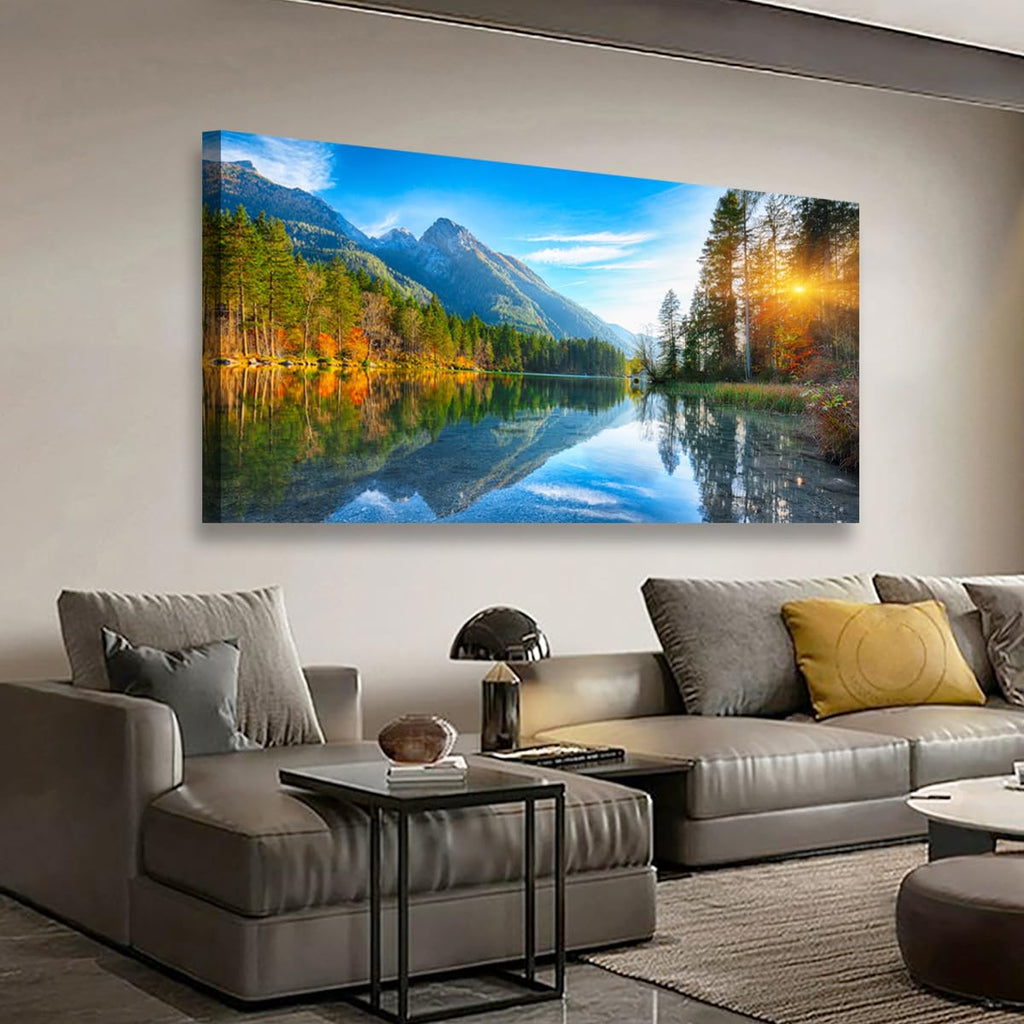 Earthy Texture Picture Print Canvas Wall Art Living Room Dining Room Office Study Bedroom Wall Decor Earthy Texture Landscape Abstract Wall Art Prints Modern Golden Brown Landscape Artwork - 20x40 in
