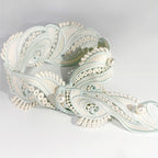 2 Pcs Lace Curtain Tiebacks, Handcrafted Embroidered Curtain Holdbacks for Elegant Home Decor, Romantic French Style Curtain Holders for Living Room or Bedroom (Champagne)