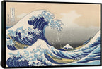 OKEXCKK The Great Wave off Kanagawa by Katsushika Hoki Wall Art Decor, Classic Painting Abstract Seascape Canvas Print Pictures, Modern Japanese Artwork for Bedroom Living Room Decoration - 24"x36"