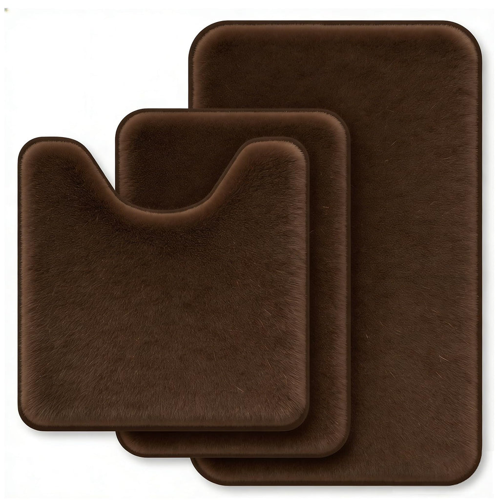 RUN HELIX Bathroom Rugs Sets 3 Piece, Soft Absorbent Memory Foam Bath Mats Set, Dry Fast Bath Mat, Machine Washable Bath Rug Set for Bathroom （Forest Green）