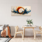 I@U Abstract Wall Art Prints Modern Wall Decor Canvas Print Circle Vortex Red Blue Wall Art For Bedroom Office Bathroom Ready To Hang Canvas Picture Abstract Home Wall Decor 20x40 Inch