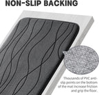 YIHOUSE Memory Foam Grey Bathroom Rug Sets 5 Piece, Ultra Absorbent Bath Mat for Bathroom - Non-Slip Machine Washable & Dry Quickly, 5 Piece Bathroom Mat Set, Dark Grey