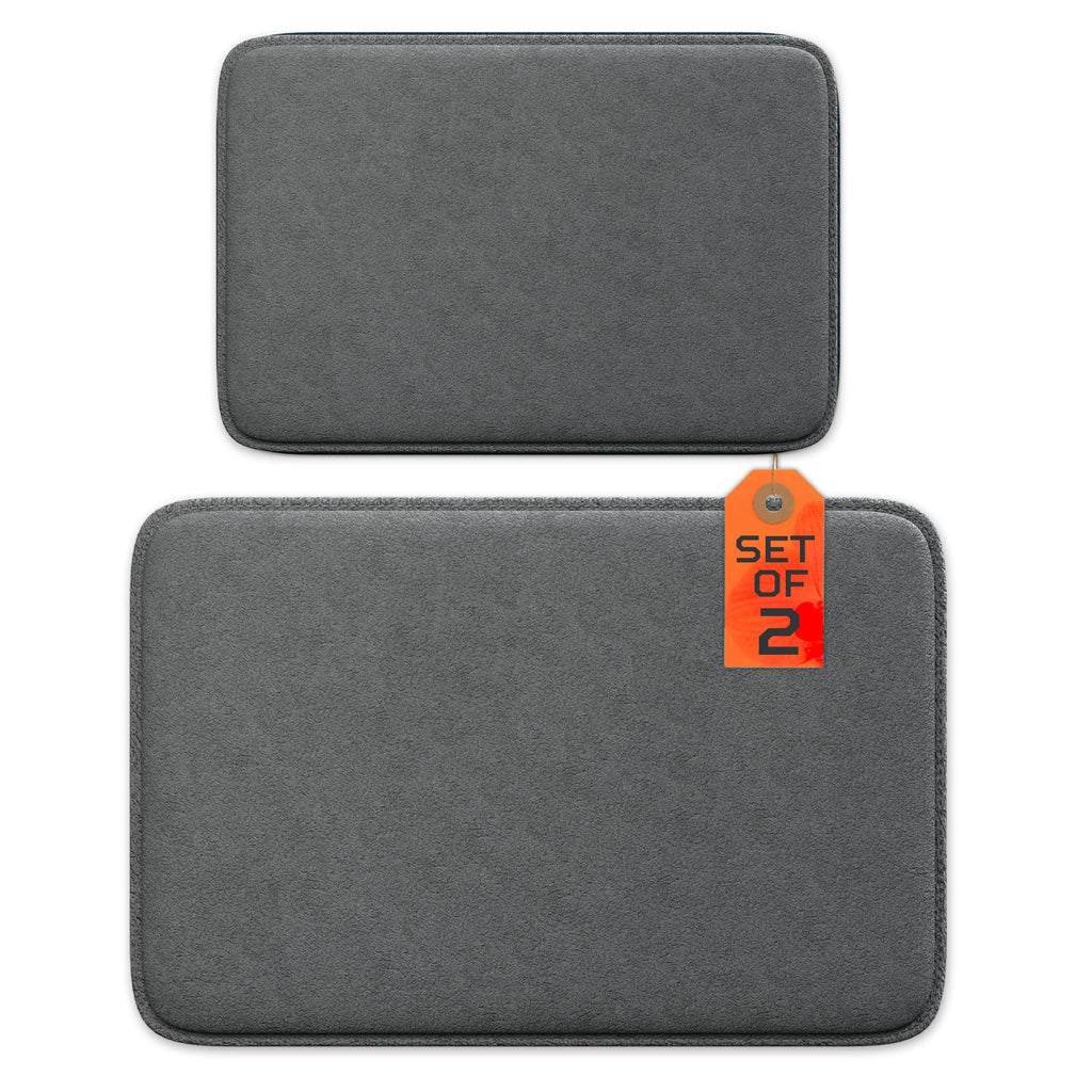 5-Piece Bathroom Rug Set - Memory Foam Bath Mats, Non-Slip, Ultra-Soft, Water Absorbent, Machine Washable Bathroom Rugs - Beige