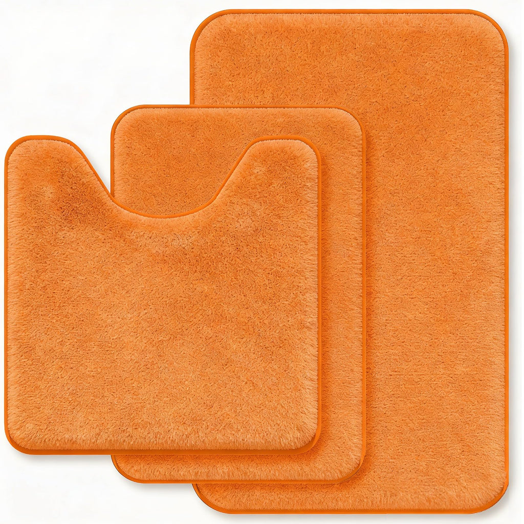 RUN HELIX Bathroom Rugs Sets 3 Piece, Soft Absorbent Memory Foam Bath Mats Set, Dry Fast Bath Mat, Machine Washable Bath Rug Set for Bathroom （Forest Green）