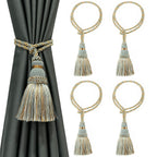 6 Pack Curtain Tie Backs Rope Tassels for Curtains Drape tiebacks Handmade Outdoor Home and Outdoor Decorative (Mix Blue, 6p)