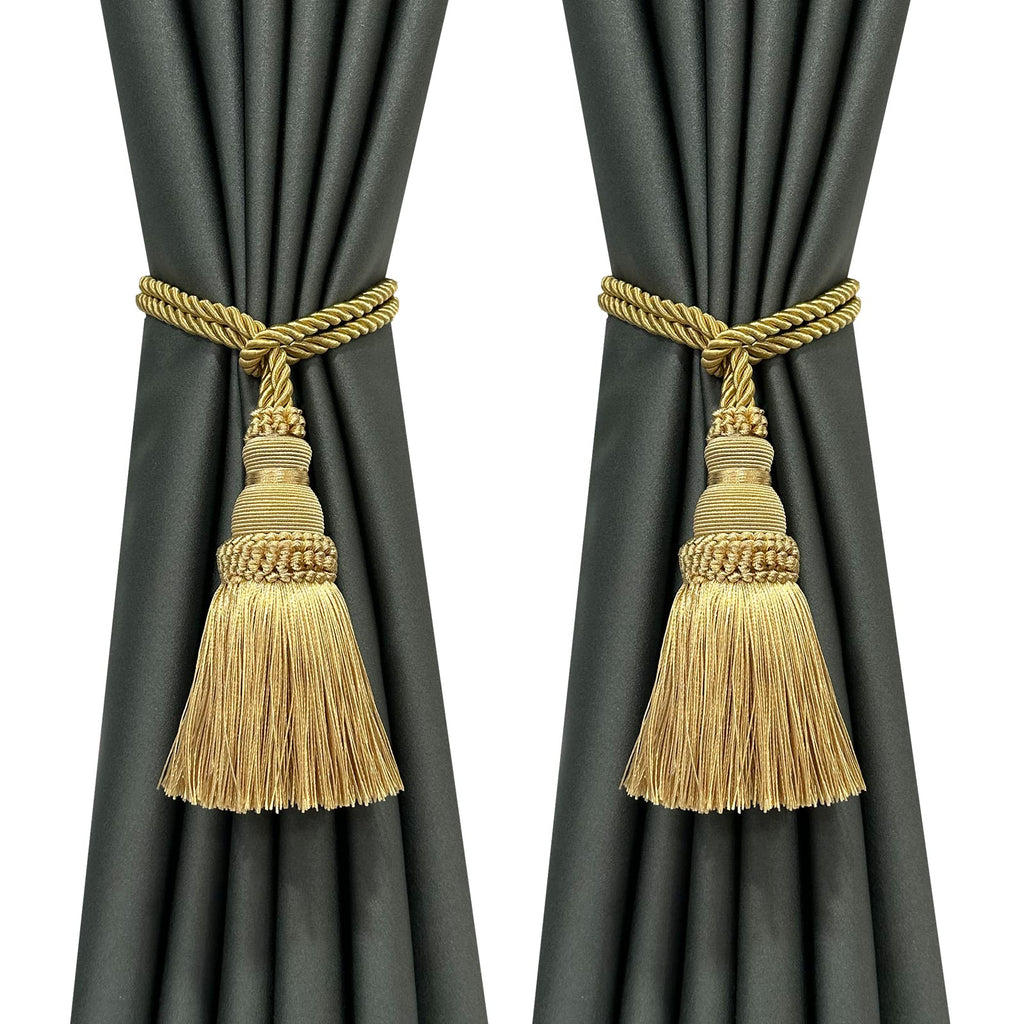 6 Pack Curtain Tie Backs Rope Tassels for Curtains Drape tiebacks Handmade Outdoor Home and Outdoor Decorative (Mix Blue, 6p)