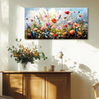 SERIMINO Large Wall Art for Living Room Canvas Prints, Farmhouse Nature Floral Botanical Wall Decor, Colorful Flower Market Modern Home Decor Oil Paintings Bathroom Decor Aesthetic 20"X40"
