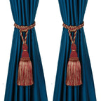 BEL AVENIR 2 Pack Curtain Tiebacks Tassel Drapery Tie-Backs Rope Handmade Holdbacks Home Office Hotel Decorative (Gold, 4 Pack)