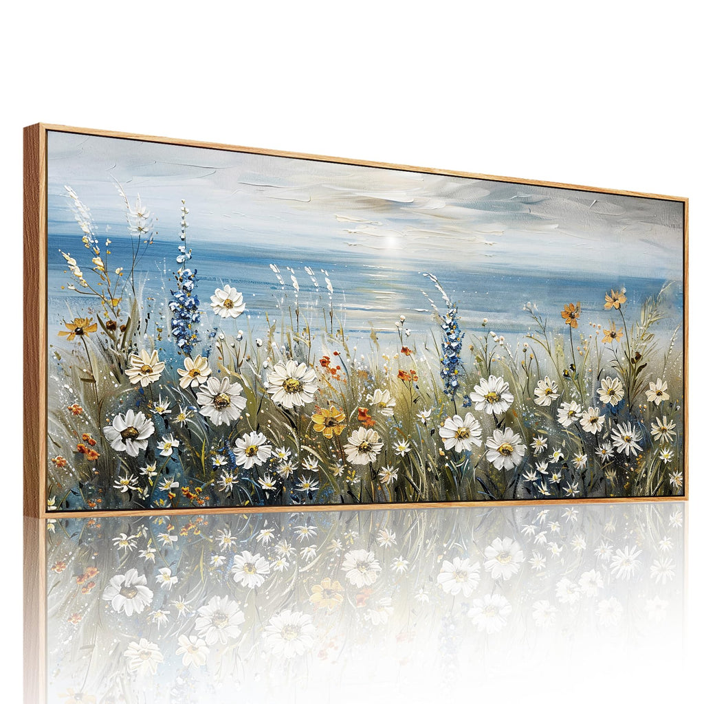 SERIMINO Large Wall Art for Living Room Canvas Prints, Farmhouse Nature Floral Botanical Wall Decor, Colorful Flower Market Modern Home Decor Oil Paintings Bathroom Decor Aesthetic 20"X40"