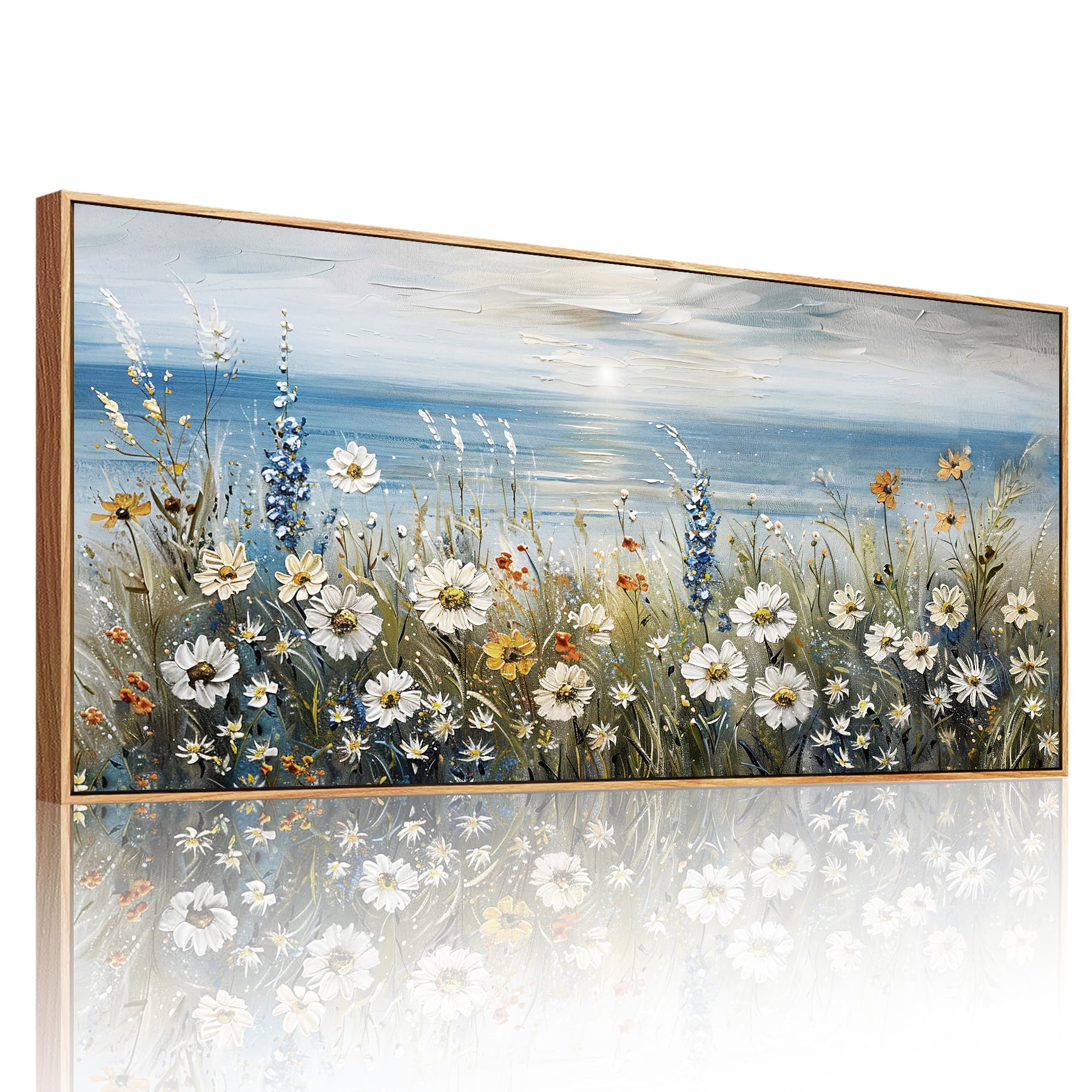SERIMINO Large Wall Art for Living Room Canvas Prints, Farmhouse Nature Floral Botanical Wall Decor, Colorful Flower Market Modern Home Decor Oil Paintings Bathroom Decor Aesthetic 20"X40"