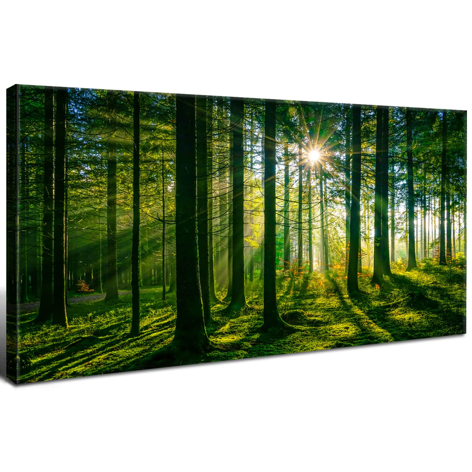 Sunset Mountain Wall Art for Living Room Nature Grand Teton Landscape Canvas Wall Decor National Park Wall Art Oxbow Bend Snake River Scenery Wyoming Painting Artwork Office Home Decoration 20x40"