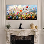 SERIMINO Large Wall Art for Living Room Canvas Prints, Farmhouse Nature Floral Botanical Wall Decor, Colorful Flower Market Modern Home Decor Oil Paintings Bathroom Decor Aesthetic 20"X40"