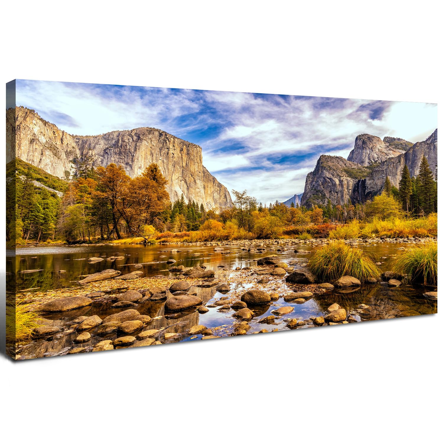 Sunset Mountain Wall Art for Living Room Nature Grand Teton Landscape Canvas Wall Decor National Park Wall Art Oxbow Bend Snake River Scenery Wyoming Painting Artwork Office Home Decoration 20x40"