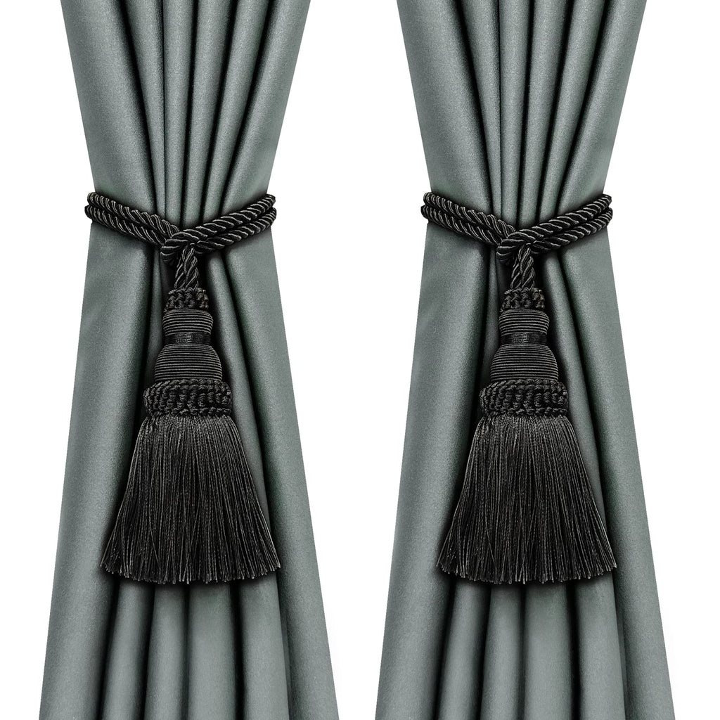 6 Pack Curtain Tie Backs Rope Tassels for Curtains Drape tiebacks Handmade Outdoor Home and Outdoor Decorative (Mix Blue, 6p)