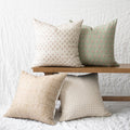 Woven Nook - Modern & Luxurious 22" x 22" Decorative Boho Throw Pillow Covers - Durable Quality & Machine Washable - 100% Cotton Canvas - Wells Set - 4 Pack (22x22)