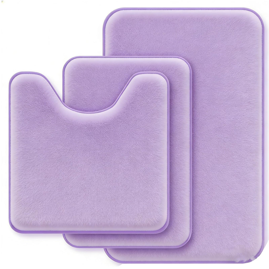 RUN HELIX Bathroom Rugs Sets 3 Piece, Soft Absorbent Memory Foam Bath Mats Set, Dry Fast Bath Mat, Machine Washable Bath Rug Set for Bathroom （Forest Green）
