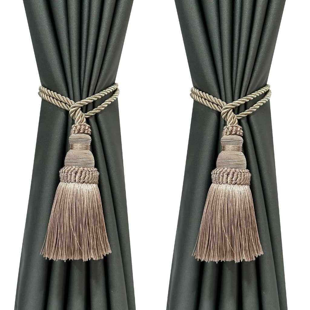 6 Pack Curtain Tie Backs Rope Tassels for Curtains Drape tiebacks Handmade Outdoor Home and Outdoor Decorative (Mix Blue, 6p)