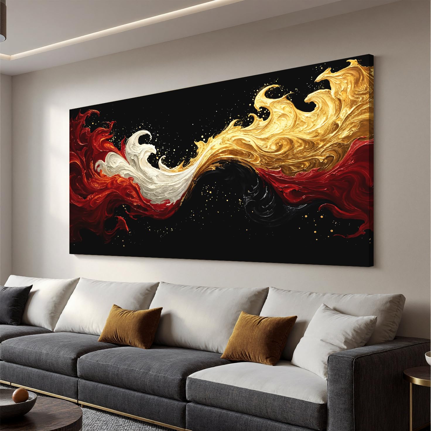 I@U Abstract Wall Art Prints Artwork For Walls Colorful Music Notes Canvas Prints Modern Wall Art For Bathroom Dining Room Bedroom Apartment Office Decorations 20x40 Inch