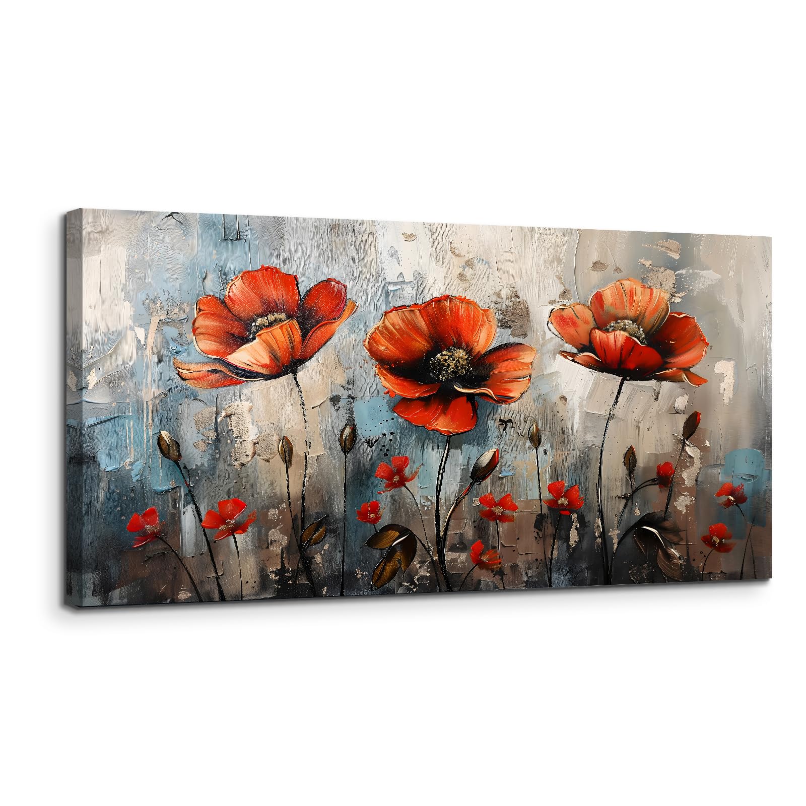 SERIMINO Large Wall Art for Living Room Canvas Prints, Farmhouse Nature Floral Botanical Wall Decor, Colorful Flower Market Modern Home Decor Oil Paintings Bathroom Decor Aesthetic 20"X40"