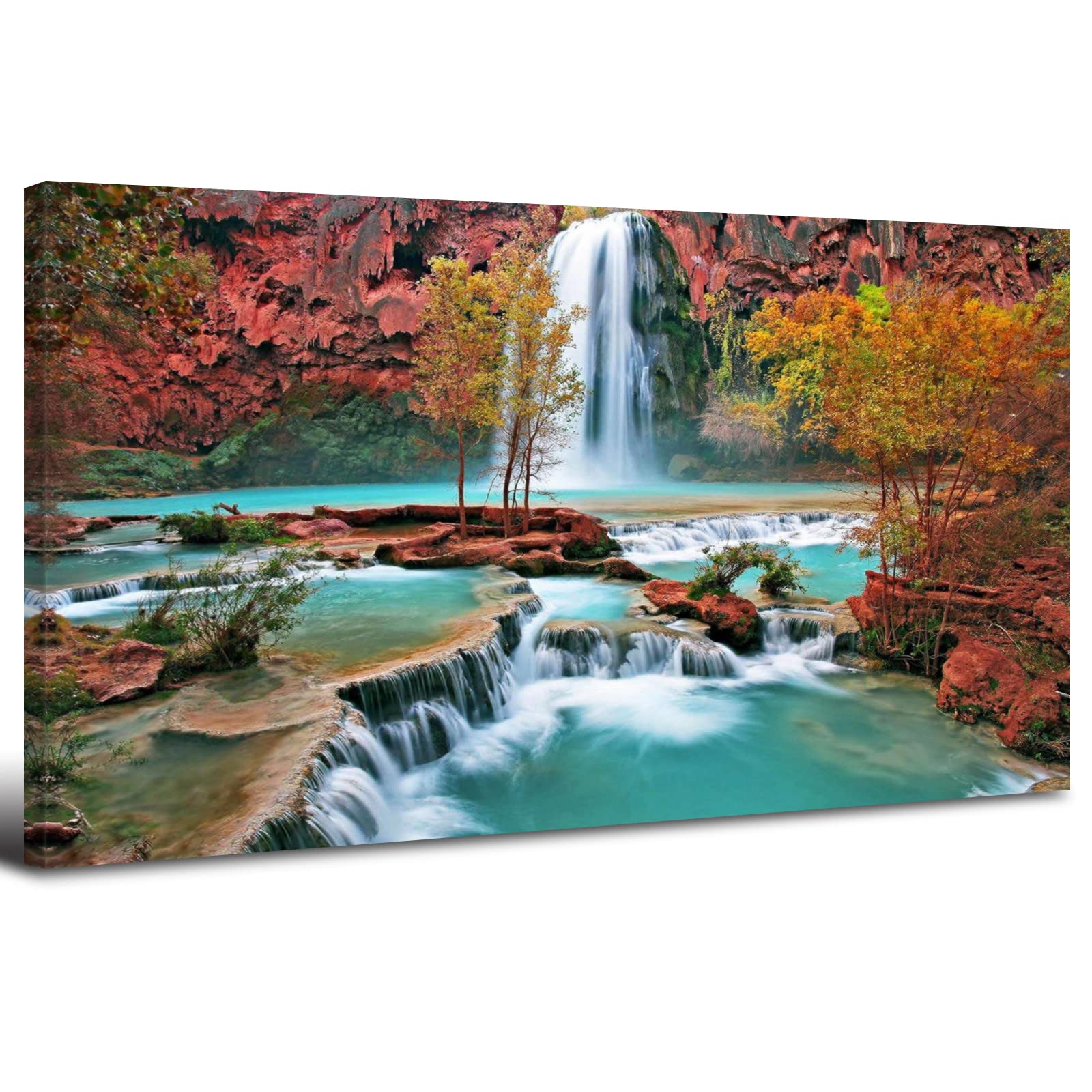 Sunset Mountain Wall Art for Living Room Nature Grand Teton Landscape Canvas Wall Decor National Park Wall Art Oxbow Bend Snake River Scenery Wyoming Painting Artwork Office Home Decoration 20x40"