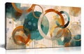 CANEITO Abstract Wall Art for Living Room, Circle Canvas Wall-Decor for Bedroom, Geometric Print Artwork, Size 40 x 20 Inches