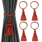 6 Pack Curtain Tie Backs Rope Tassels for Curtains Drape tiebacks Handmade Outdoor Home and Outdoor Decorative (Mix Blue, 6p)