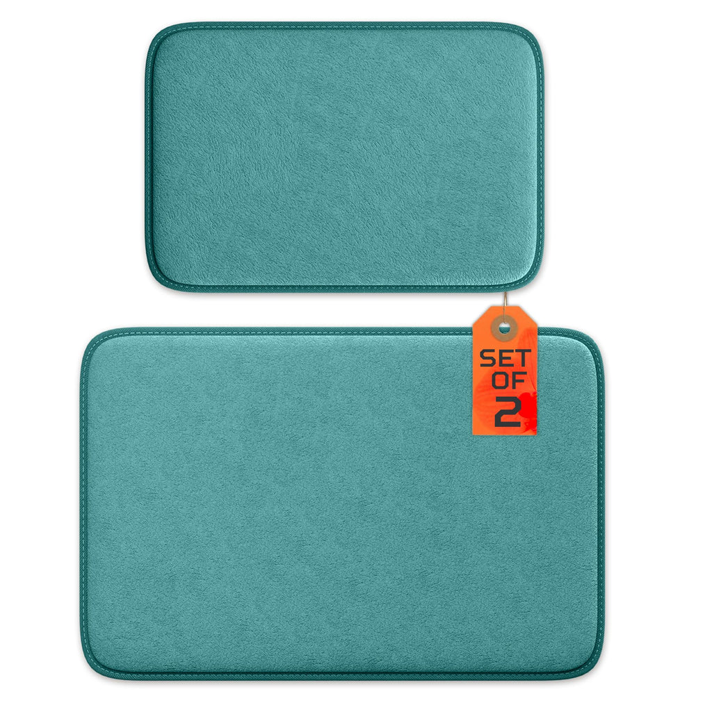 5-Piece Bathroom Rug Set - Memory Foam Bath Mats, Non-Slip, Ultra-Soft, Water Absorbent, Machine Washable Bathroom Rugs - Beige
