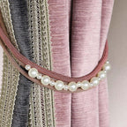 2Pcs Yellow Pearl Braided Curtain Tiebacks 31.5 Inch