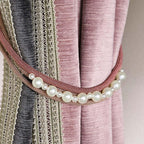 2Pcs Yellow Pearl Braided Curtain Tiebacks 31.5 Inch