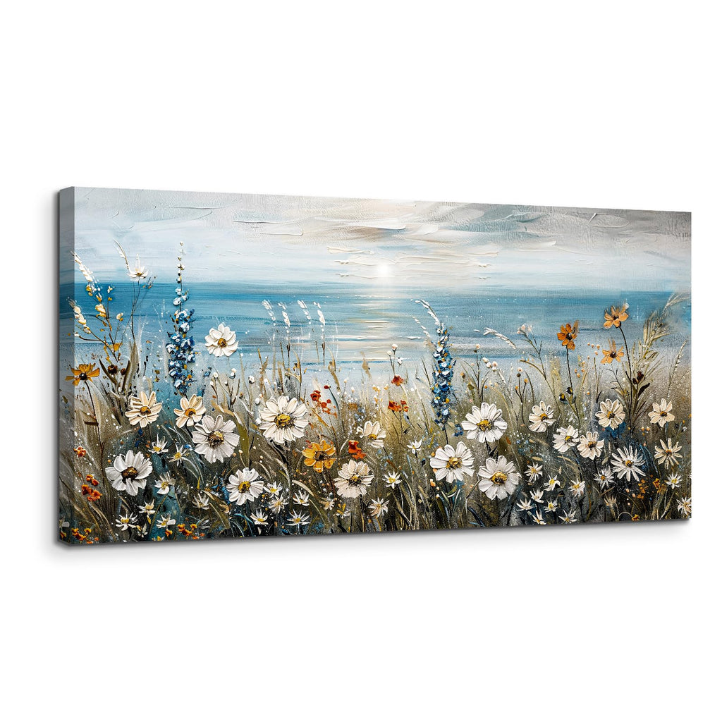 SERIMINO Large Wall Art for Living Room Canvas Prints, Farmhouse Nature Floral Botanical Wall Decor, Colorful Flower Market Modern Home Decor Oil Paintings Bathroom Decor Aesthetic 20"X40"