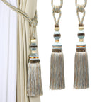 2Pcs Curtain Tiebacks Tassel Tie-Backs, Elegant Curtain Tie Backs Holdbacks for Decor-Light Coffee
