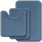 RUN HELIX Bathroom Rugs Sets 3 Piece, Soft Absorbent Memory Foam Bath Mats Set, Dry Fast Bath Mat, Machine Washable Bath Rug Set for Bathroom （Forest Green）