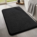 YIHOUSE Bathroom Rugs Set 5 Piece, Extra Soft Absorbent Chenille Bath Mats & U-Shaped Contour Toilet Rug, Non Slip Machine Washable Bath Mat for Shower Tub Sink, Beige